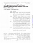 Research paper thumbnail of Self-reported economic difficulties and coronary events in men: evidence from the Whitehall II study