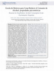 Research paper thumbnail of Escala de Motivos para Cesar/Reducir el Consumo de Alcohol: propiedades psicométricas