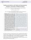 Research paper thumbnail of Análisis psicométricos del Subtest de Razonamiento Numérico utilizando el Modelo de Rasch