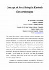 Research paper thumbnail of Concept of JÍva ( Being) in Kashmir Ïaiva Philosophy