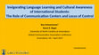 Research paper thumbnail of Invigorating Language Learning and Cultural Awareness of International Students: The Role of Communication Centers and Locus of Control