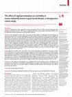 Research paper thumbnail of The effect of rapid privatisation on mortality in mono-industrial towns in post-Soviet Russia: a retrospective cohort study