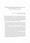 Research paper thumbnail of Pythagorean Numerology and Diophantus' Arithmetica (A Note on Hippolytus' Elenchos I 2. -- in Pythagorean knowledge from the Ancient to the modern world, ed. By A.-B. Renger, A. Stavru. Wiesbaden: Harrassowitz Verlag (in English), 2016, pp. 347-360.