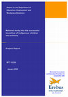 Research paper thumbnail of Report to the Department of Education, Employment and Workplace Relations National study into the successful transition of Indigenous children into schools Minimbah Consultants and Education Providers in conjunction with