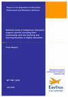 Research paper thumbnail of National Study of Indigenous Education Support Centres including their relationship with the teaching and learning faculties in higher education