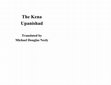 Research paper thumbnail of The Kena Upanishad: Word-for-Word Translation with Grammar Notes