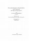 Research paper thumbnail of Die mittelalterlichen Handschriften und Fragmente der Signaturengruppe D in der Universitäts- und Landesbibliothek Düsseldorf, Wiesbaden 2015, beschrieben u.a. von Monika E. Müller