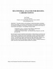 Research paper thumbnail of MULTINOMIAL ANALYSIS FOR HOUSING CAREERS SURVEY