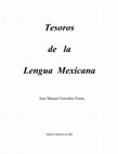 Research paper thumbnail of Prologo - Tesoros de la Lengua Mexicana