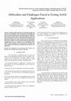 Research paper thumbnail of Difficulties and challenges faced in testing AJAX applications