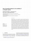 Research paper thumbnail of Role of inducible defenses in the stability of a tritrophic system