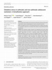 Research paper thumbnail of Oxidative stress in asthmatic and non-asthmatic adolescent swimmers—A breathomics approach