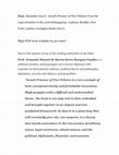 Research paper thumbnail of Armando Marques Guedes blurb to a 2017 book by Alexander Bligh, with only a strong recommendation by me, on Israeli Prisoner of War Policies From the 1949 Armistice to the 2006 Kidnappings.docx