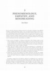 Research paper thumbnail of Phenomenology, Empathy, and Mindreading