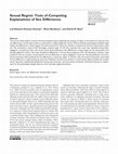 Research paper thumbnail of Sexual Regret: Tests of Competing Explanations of Sex Differences