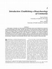 Research paper thumbnail of Introduction: Establishing a Bioarchaeology of Community