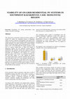 Research paper thumbnail of VIABILITY OF ON-GRID RESIDENTIAL PV SYSTEMS IN SOUTHWEST KAZAKHSTAN. CASE: MANGYSTAU REGION