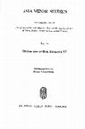 Research paper thumbnail of "Allianoi. Zwei Neue Asklepios Inschriften", Asia Minor Studien. Studien zum antiken Kleinasien 55, Bonn, 2008, 83-91.