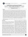 Research paper thumbnail of Common Biometric Authentication Techniques: Comparative Analysis, Usability and Possible Issues Evaluation