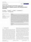 Research paper thumbnail of Study of the prevalence of 5 HT-2C receptor gene polymorphisms in Egyptian patients with lifelong premature ejaculation