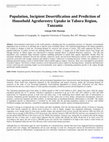 Research paper thumbnail of Population, Incipient Desertification and Prediction of Household Agroforestry Uptake in Tabora Region, Tanzania