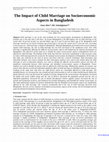 Research paper thumbnail of The Impact of Child Marriage on Socioeconomic Aspects in Bangladesh