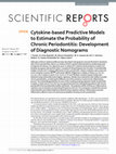 Research paper thumbnail of Cytokine-based Predictive Models to Estimate the Probability of Chronic Periodontitis: Development of Diagnostic Nomograms