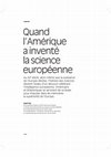 Research paper thumbnail of Quand l'Amérique a inventé la science européenne