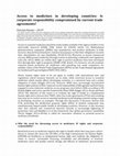 Research paper thumbnail of Access to medicines in developing countries: Is corporate responsibility compromised by current trade agreements