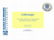 Research paper thumbnail of Liderazgo. El cambio cultural