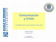 Research paper thumbnail of Comunicación y Crisis