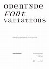 Research paper thumbnail of OpenType Font Variations — Digital Typography Revolution has just been announced