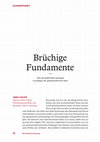 Research paper thumbnail of Brüchige Fundamente. Über die gefährdeten geistigen Grundlagen der gesellschaftlichen Mitte