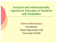 Research paper thumbnail of Inclusion and Intersectionality: Agenda for Education of Students with Disabilities