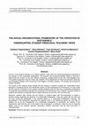 Research paper thumbnail of THE SOCIAL/ORGANIZATIONAL FRAMEWORK OF THE OPERATION OF SUSTAINABLE KINDERGARTEN: STUDENT PRESCHOOL TEACHERS' VIEWS