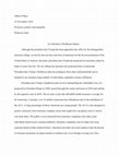 Research paper thumbnail of American Healthcare: Analysis of Trump's Proposal and its Impact on Minorities