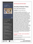 Research paper thumbnail of 2017. Security in Roman Times, flyer.pdf