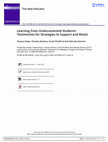 Research paper thumbnail of Learning from Undocumented Students: Testimonios for Strategies to Support and Resist