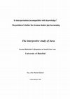 Research paper thumbnail of Is interpretation incompatible with knowledge? The problem of whether the Javanese shadow play has meaning.