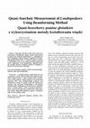 Research paper thumbnail of Quasi-Anechoic Measurement of Loudspeakers Using Beamforming Method