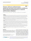 Research paper thumbnail of Stevens–Johnson syndrome/toxic epidermal necrolysis and erythema multiforme drug‑related hospitalisations in a national administrative database