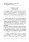 Research paper thumbnail of Phosphorus: Analysis And Use in Agriculture