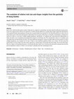 Research paper thumbnail of The evolution of relative trait size and shape: insights from the genitalia of dung beetles