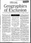 Research paper thumbnail of Geographies of Exclusion: Young people's perceptions and use of public space