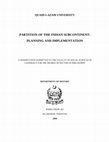 Research paper thumbnail of PARTITION OF THE INDIAN SUBCONTINENT: PLANNING AND IMPLEMENTATION