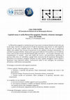 Research paper thumbnail of CALL XIV Jornadas Columnaria 2018 convocatoria: Capitali senza re nella Monarchia spagnola. Identità, relazioni, immagini (secc. XVI-­XVIII)