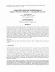 Research paper thumbnail of Factors Affect Safety and Health Behavior of Logistics Workers in Malaysia: A Conceptual Framework