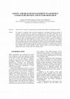 Research paper thumbnail of SAFETY AND HEALTH MANAGEMENT IN LOGISTICS: LITERATURE REVIEW AND FUTURE RESEARCH