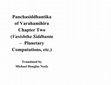 Research paper thumbnail of Pañcasiddhāntikā of Varāhamihira Chapter Two: Vasishtha Siddhanta  –  Planetary Computations, etc.