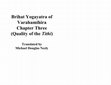 Research paper thumbnail of Bṛhat Yātrā of Varāhamihira Chapter Three: Qualities of the Tithis